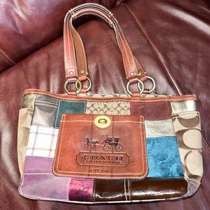 COACH Holiday Patchwork Handbag